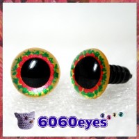 1 Pair Gold Holy Berry Hand Painted Safety Eyes Plastic eyes